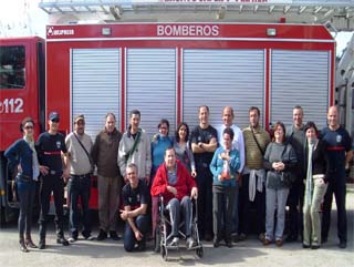 Visita al Parque de bomberos de los usuarios del Centro de Apoyo Psicosocial